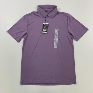 Men's Shirt S Short Sleeve Wicking Stretch Performance Polo Shirt Purple S